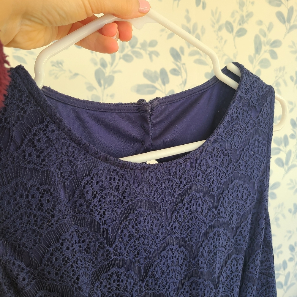 Jessica Simpson Navy Lace Dress Sz4